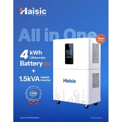 Haisic 4kwh Lithium Battery + 1.5kva Hybrid Inverter